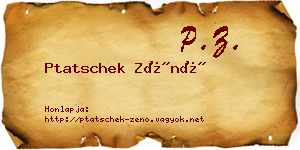 Ptatschek Zénó névjegykártya